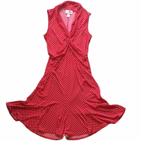 Joseph Ribkoff Dresses & Skirts - Joseph Ribkoff Red Polka Dot Dress